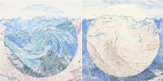 鐵力士山的流動 I, II的焦點圖